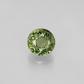 Turmalina verde natural 0,74ct, corte redondo, VVS-VS