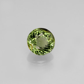 Turmalina verde natural 0,74ct, corte redondo, VVS-VS