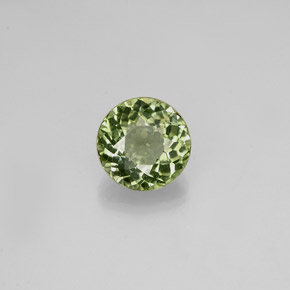 Turmalina verde natural 0,68ct, corte redondo, VVS