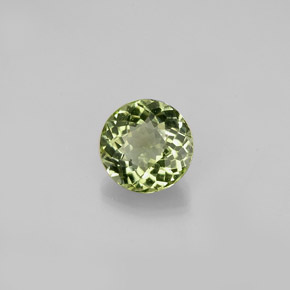 Turmalina verde natural 0,68ct, corte redondo, VVS