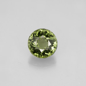 Turmalina verde natural 0,95ct, corte redondo, VVS