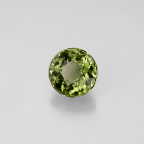 Turmalina verde natural 0,95ct, corte redondo, VVS
