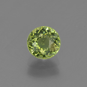 Turmalina verde natural 0,76ct, corte redondo, VVS