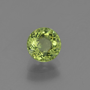 Turmalina verde natural 0,76ct, corte redondo, VVS