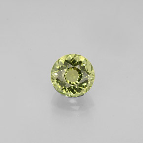 Turmalina verde natural 0,62ct, corte redondo, VVS