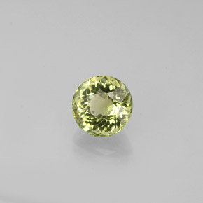 Turmalina verde natural 0,62ct, corte redondo, VVS