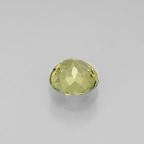 Turmalina amarelo natural 0,78ct, corte redondo, VVS