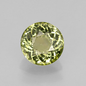 Turmalina verde natural 0,88ct, corte redondo, VVS