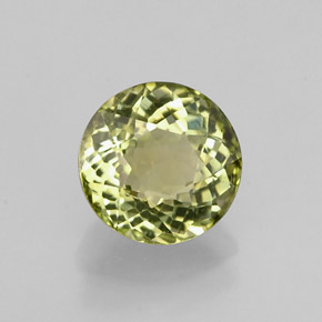 Turmalina verde natural 0,88ct, corte redondo, VVS