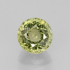Turmalina verde natural 0,95ct, corte redondo, VVS-VS