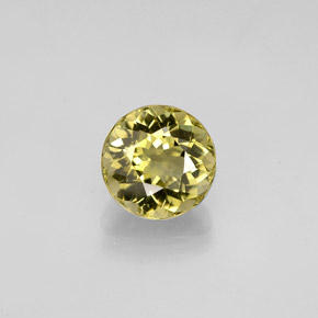 Turmalina ouro natural 0,99ct, corte redondo, VVS