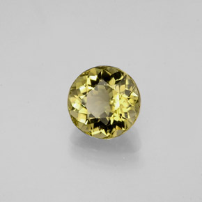 Turmalina ouro natural 0,99ct, corte redondo, VVS
