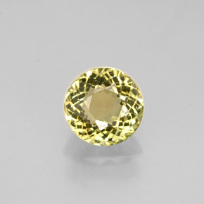 Turmalina verde natural 0,89ct, corte redondo, VVS