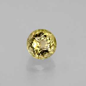 Turmalina ouro natural 0,82ct, corte redondo, VVS