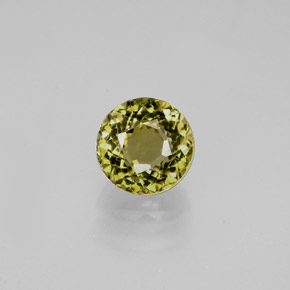 Turmalina ouro natural 0,77ct, corte redondo, VVS