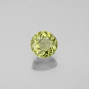 Turmalina verde natural 0,58ct, corte redondo, VS