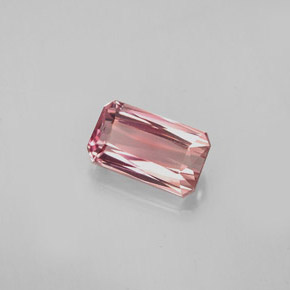 Turmalina rosa natural 0,89ct, corte esmeralda, VVS