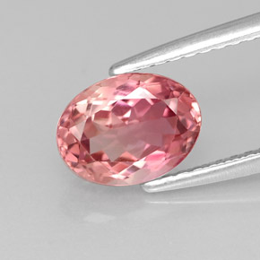 Turmalina rosa natural 1,32ct, corte oval, VVS-VS