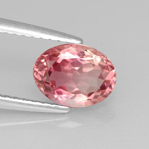 Turmalina rosa natural 1,32ct, corte oval, VVS-VS