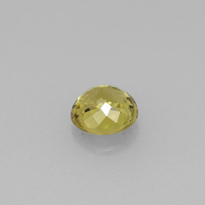 Turmalina amarelo natural 0,53ct, corte redondo, VS