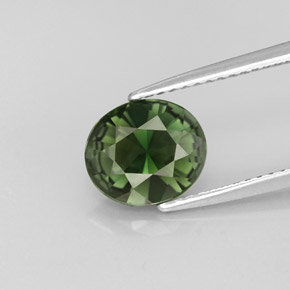 Turmalina verde natural 1,76ct, corte oval, VVS