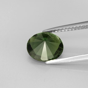 Turmalina verde natural 1,76ct, corte oval, VVS