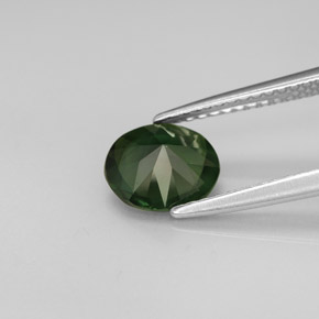 Turmalina verde natural 1,09ct, corte oval, VVS-VS