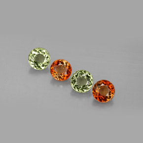 Pedras preciosas de turmalina multicolorido natural de  ct, corte redondo, VVS-VS