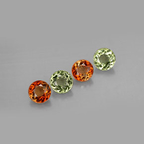 Pedras preciosas de turmalina multicolorido natural de  ct, corte redondo, VVS-VS