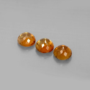 Pedras preciosas de turmalina laranja natural de  ct, corte redondo, VVS-VS