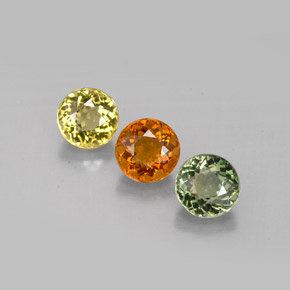 Pedras preciosas de turmalina multicolorido natural de  ct, corte redondo, VVS-VS