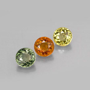 Pedras preciosas de turmalina multicolorido natural de  ct, corte redondo, VVS-VS