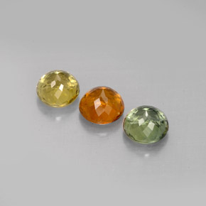 Pedras preciosas de turmalina multicolorido natural de  ct, corte redondo, VVS-VS