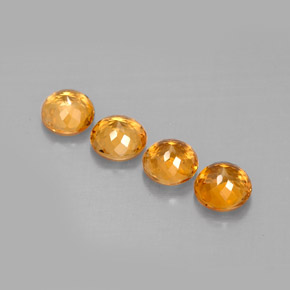 Pedras preciosas de turmalina laranja natural de  ct, corte redondo, VVS-VS