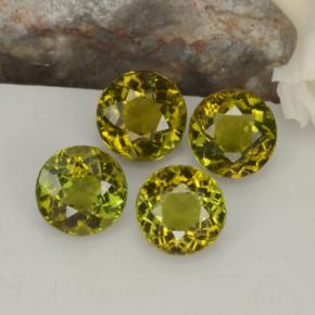 Pedras preciosas de turmalina verde natural de 1,74 ct, corte redondo, VVS-VS