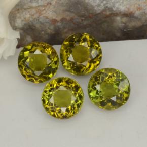 Pedras preciosas de turmalina verde natural de 1,74 ct, corte redondo, VVS-VS