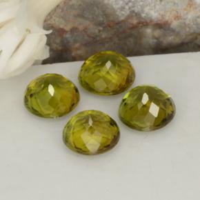 Pedras preciosas de turmalina verde natural de 1,74 ct, corte redondo, VVS-VS