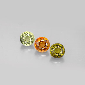 Pedras preciosas de turmalina multicolorido natural de  ct, corte redondo, VVS-VS