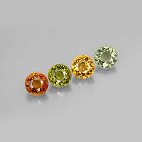 Pedras preciosas de turmalina multicolorido natural de  ct, corte redondo, VVS-VS
