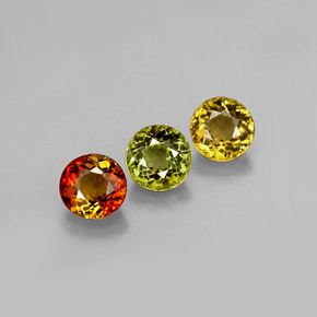 Pedras preciosas de turmalina multicolorido natural de  ct, corte redondo, VVS-VS