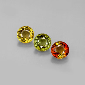 Pedras preciosas de turmalina multicolorido natural de  ct, corte redondo, VVS-VS