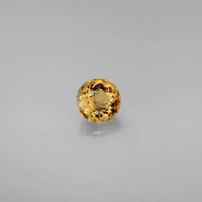 Turmalina amarelo natural 0,62ct, corte redondo, VVS-VS
