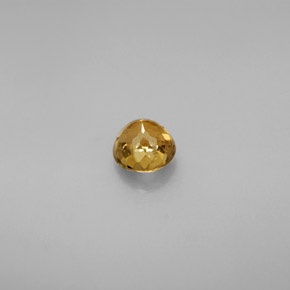 Turmalina amarelo natural 0,62ct, corte redondo, VVS-VS