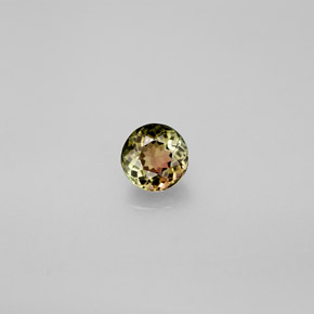 Turmalina multicolorido natural 0,55ct, corte redondo, VVS-VS