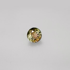 Turmalina multicolorido natural 0,55ct, corte redondo, VVS-VS