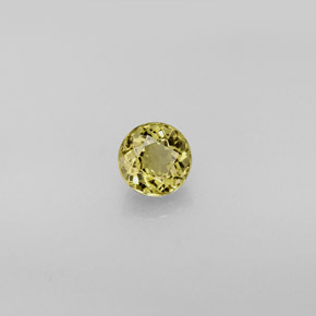 Turmalina verde natural 0,73ct, corte redondo, VVS