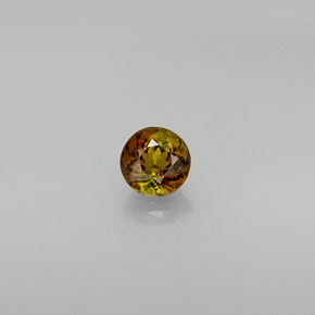 Turmalina multicolorido natural 0,61ct, corte redondo, VVS