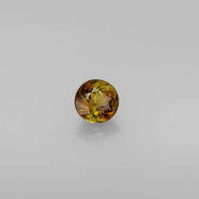 Turmalina multicolorido natural 0,61ct, corte redondo, VVS