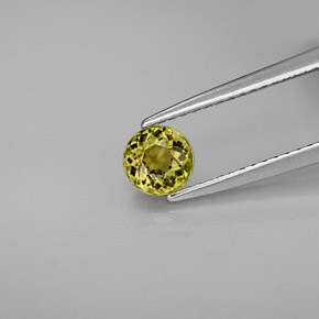 Turmalina verde natural 0,57ct, corte redondo, VVS-VS