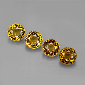 Pedras preciosas de turmalina amarelo natural de  ct, corte redondo, VVS-VS